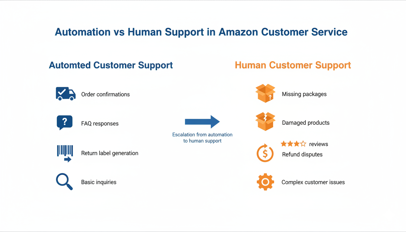 amazon automation customer support comparison between automated responses and human customer service