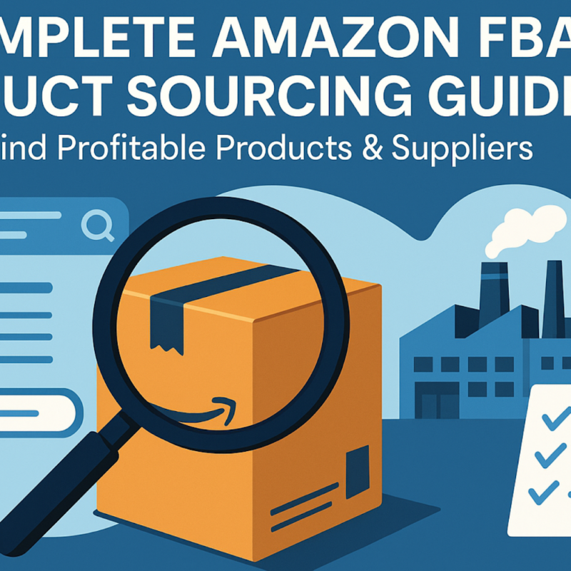 Complete Amazon FBA product sourcing guide visual, featuring a magnifying glass over a product box, a factory, and a checklist, representing finding profitable products and suppliers. User file names? Model Okay, here are SEO-friendly file names for each image, incorporating the focus keyword "Amazon FBA Product Sourcing": Image 1: amazon-fba-product-sourcing-cost-profit-structure.png Image 2: amazon-fba-product-sourcing-mistakes-to-avoid.png Image 3: private-label-vs-wholesale-amazon-fba-product-sourcing.png Image 4: amazon-fba-product-sourcing-tools-comparison.png Image 5: complete-amazon-fba-product-sourcing-guide.png warning Turn Drive on for future conversations Your work is currently not being saved and will be lost, we recommend enabling Google Drive, you will always have the option to turn on Temporary chat for conversations you do not want to save to your chat history. Use Arrow Up and Arrow Down to select a turn, Enter to jump to it, and Escape to return to the chat.