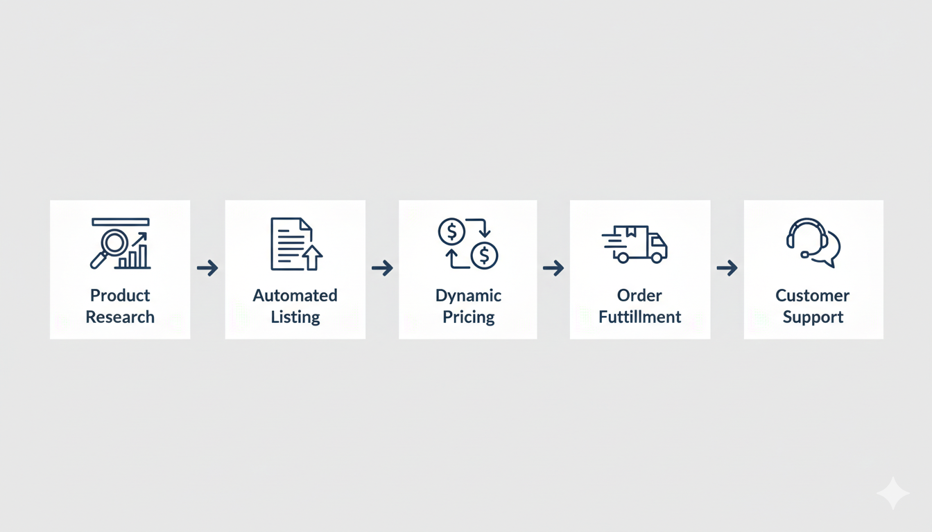 Step-by-step process explaining how Walmart automation works for sellers in 2026