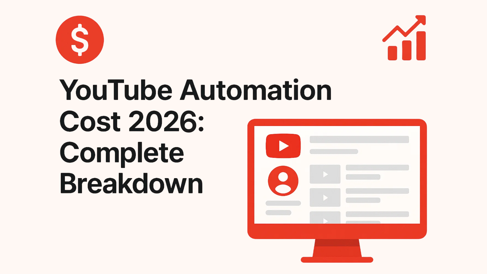 YouTube Automation Cost in 2026: Complete Pricing and ROI Breakdown