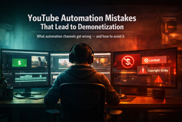 YouTube automation mistakes causing demonetization hero image