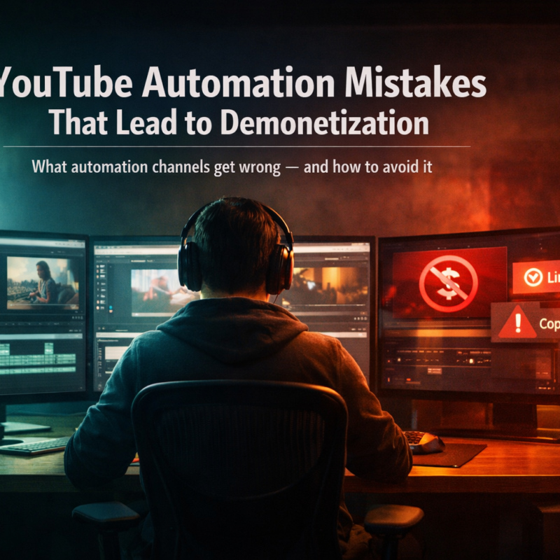 YouTube automation mistakes causing demonetization hero image