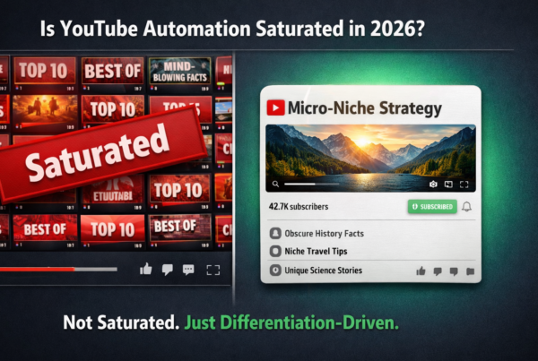 Is YouTube automation saturated in 2026 comparison between overcrowded niches and micro-niche strategy opportunity