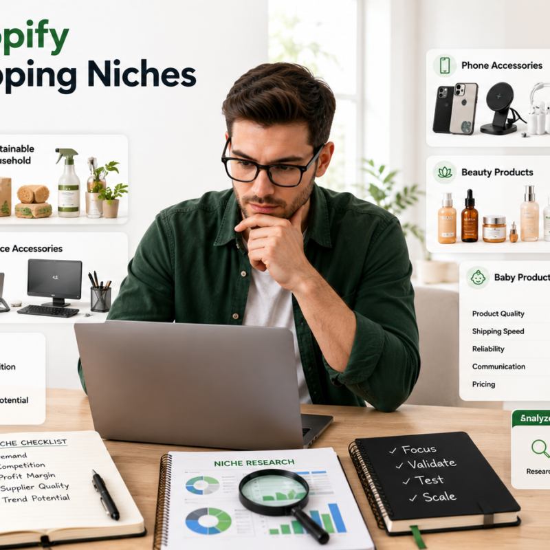 Best Shopify dropshipping niches for 2026 including pet products phone accessories home goods beauty and car accessories