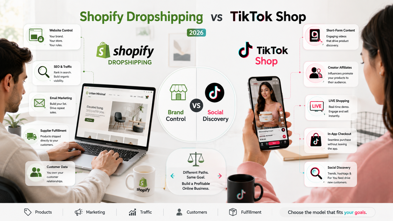 Shopify Dropshipping vs TikTok Shop 2026: Which Is Better?