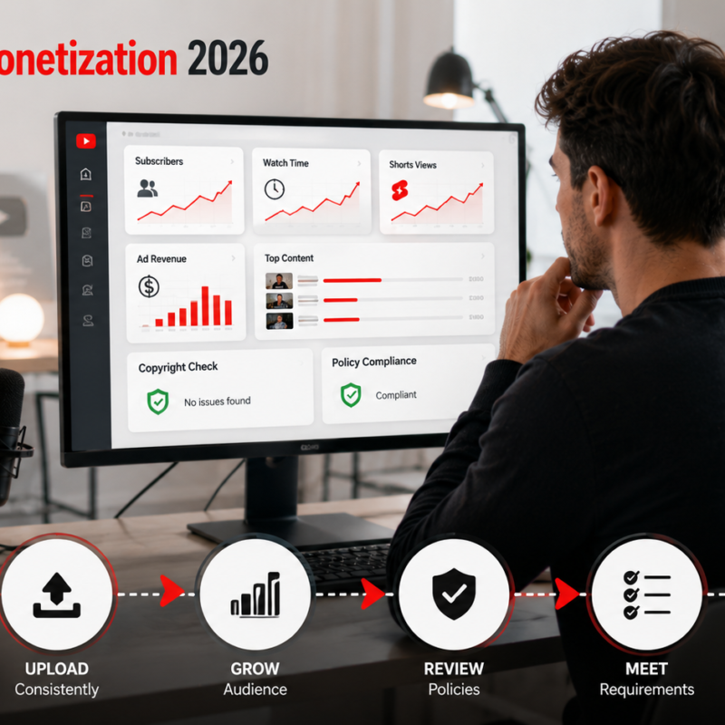 YouTube monetization policies 2026 covering YPP requirements Shorts copyright and creator eligibility