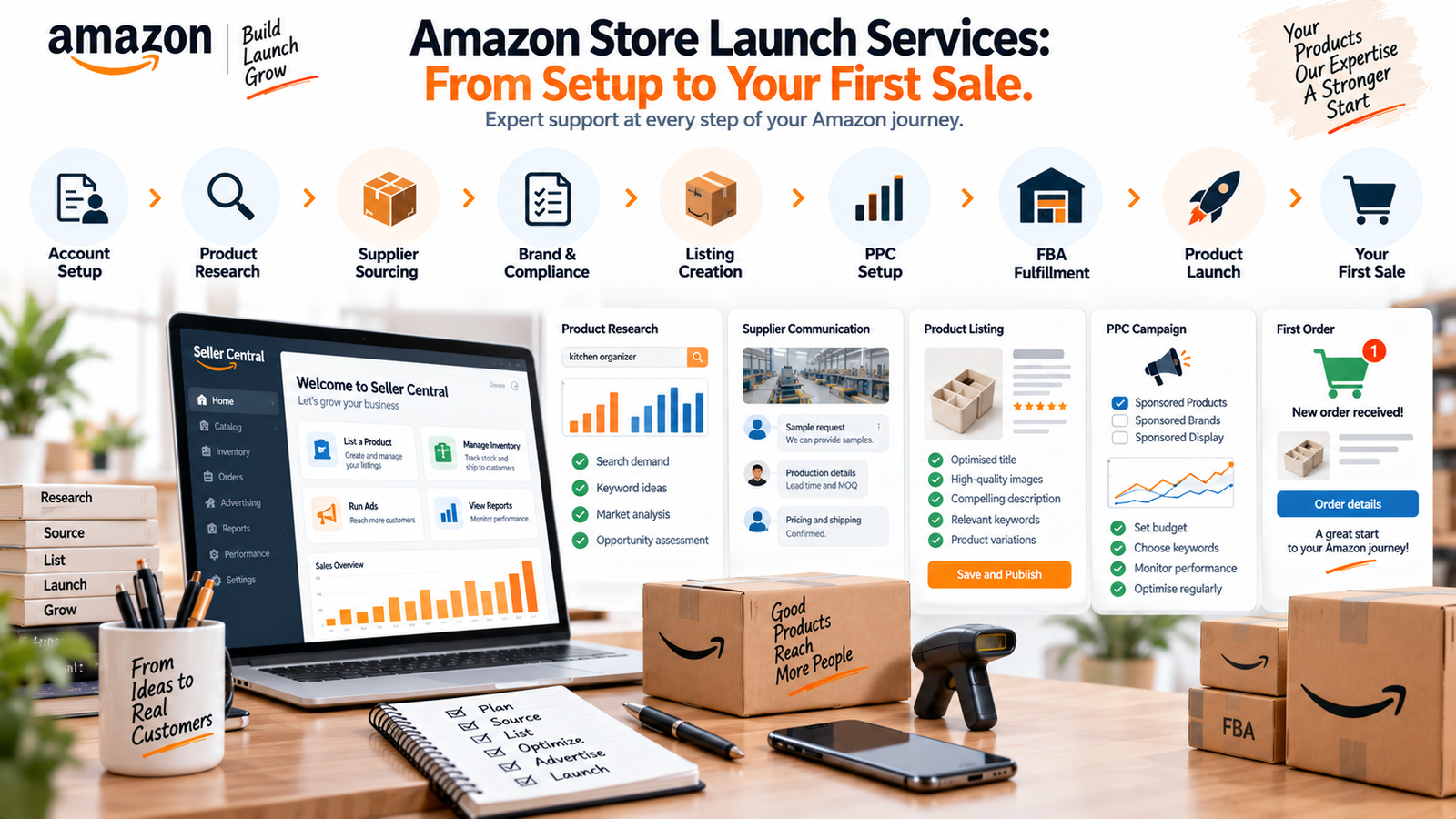 Amazon Store Launch Services: From Setup to Your First Sale
