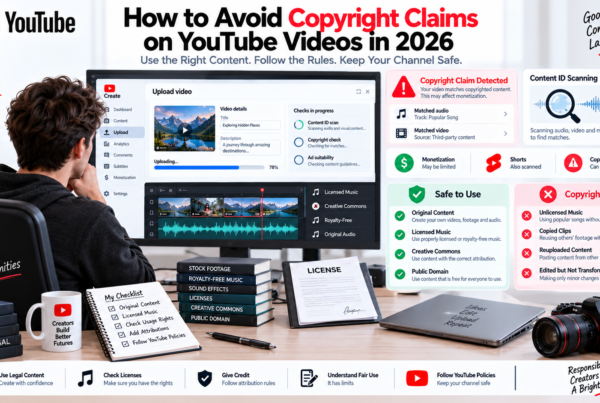 How to avoid copyright claims on YouTube in 2026 using original content licensed music and copyright-safe assets