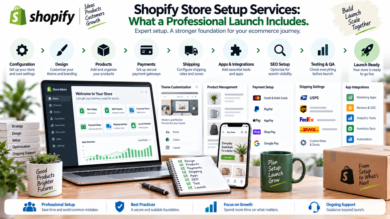 Shopify Store Setup Services: What a Professional Launch Includes