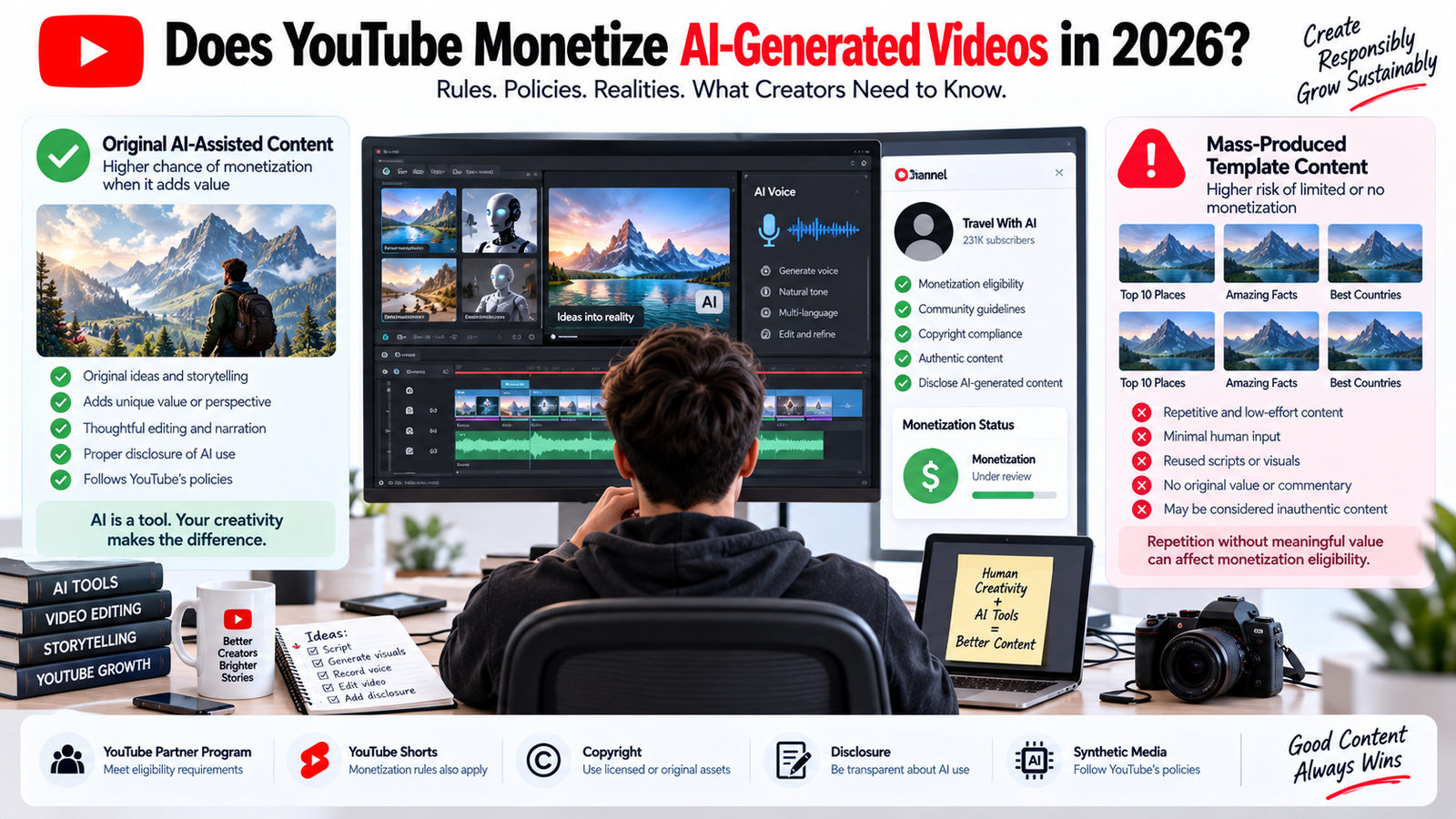Does YouTube Monetize AI-Generated Videos in 2026? Rules Explained